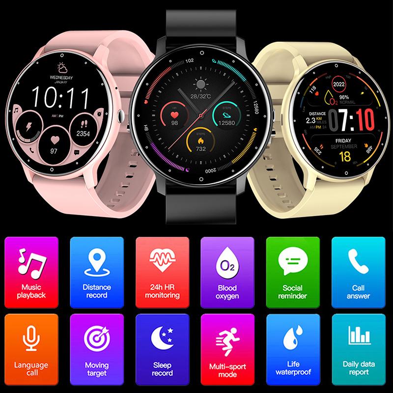 SACOSDING Smart Watch for Men Women Bluetooth Call Heart Rate Fitness Tracker with 1.39 Inch Screen IP67 Waterproof Smartwatch Android