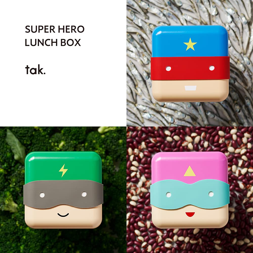 tak Bento Box Pink Superhero Lunch Box Leg