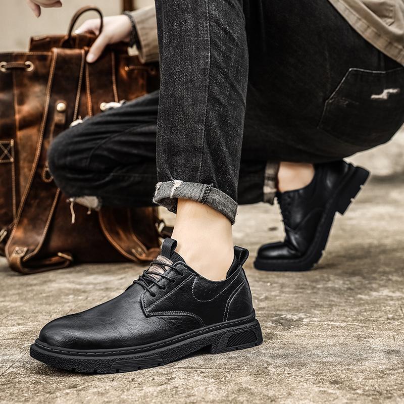 Män Klänning Skor Läder Affärsfest Läder Bröllopsskor Män Flats Oxfords Formell Skor