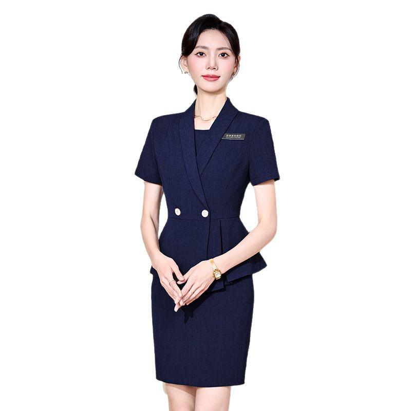 Women's Summer Suit Dress Set: Formal Two-Piece for Interviews & Office