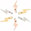 Airssory 12 Pcs 3-Colors Stainless Steel Flash Lightning Bolt Charms Celestial Weather Collection Thunder Mini Dangle Pendants Assortment for Jewelry