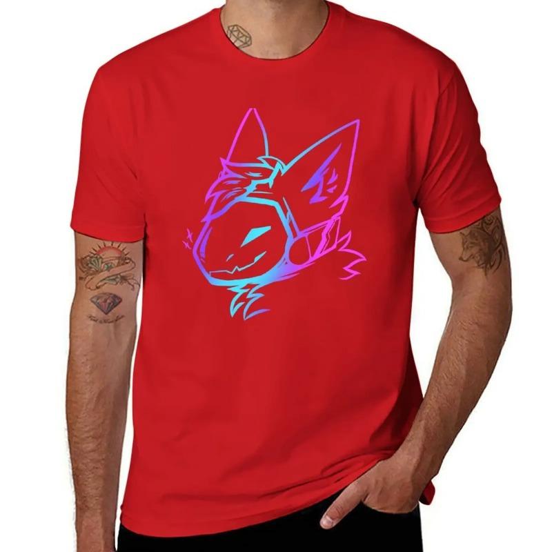 Groovy Protogen Bust Lineart T-Shirt Tees Graphic T Shirts Clothing for Men Shirt