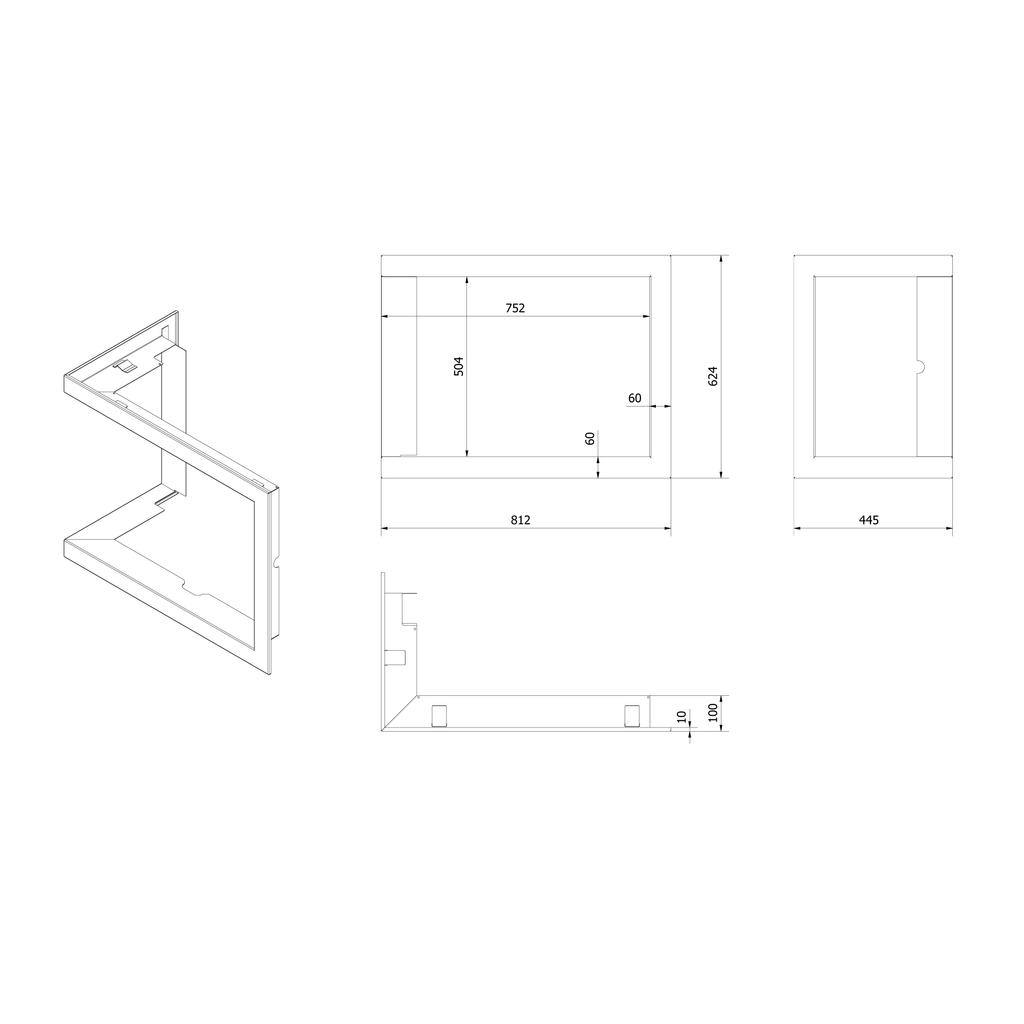 Frame for LUCY 12 L insert flange width 60mm