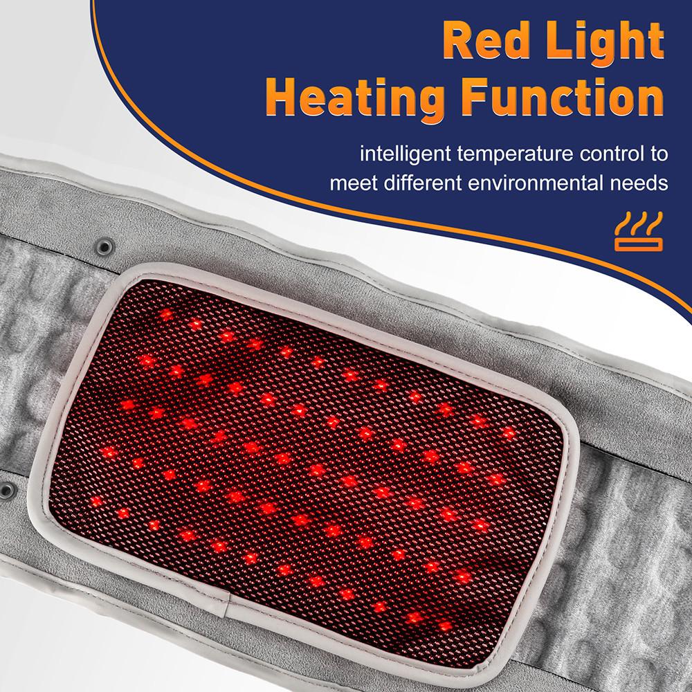 Rechargeable Waist Massager Decompression Lumbar Support Belt Red Light Heating Vibrate Massage Inflatable Waist Belt