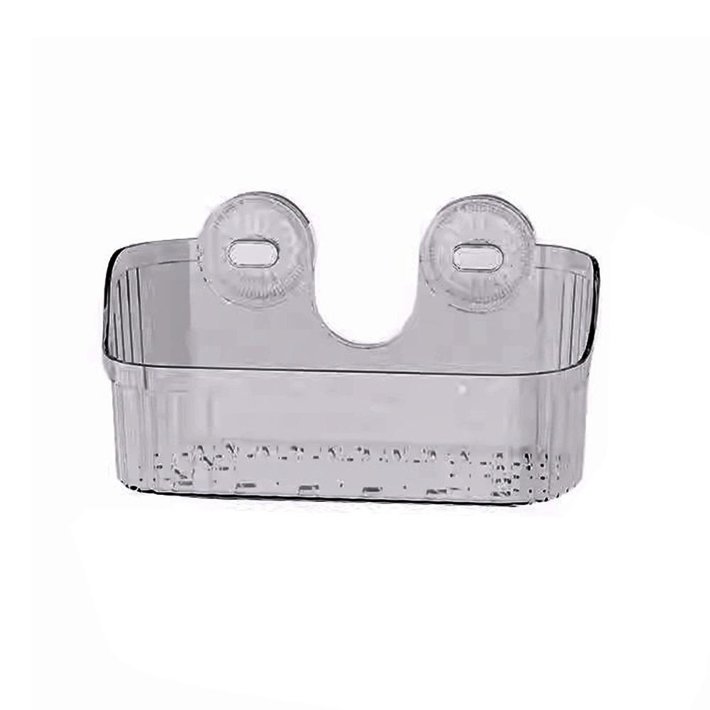 Transparent Suction Cup Shower Rack Punch-Free Bathroom Organizer Shelf  Bathroom Supplies