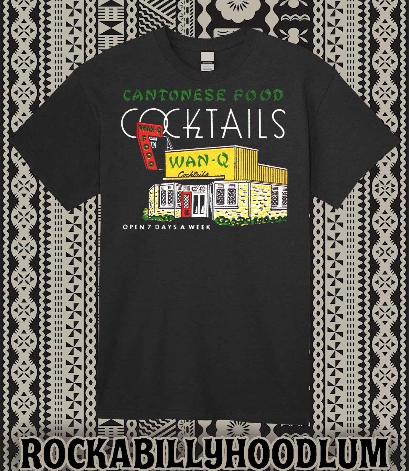 Retro Tiki Tee T Shirt Rum Mug Restaurant Bar Cocktail Wan-Q Cantonese Food XL