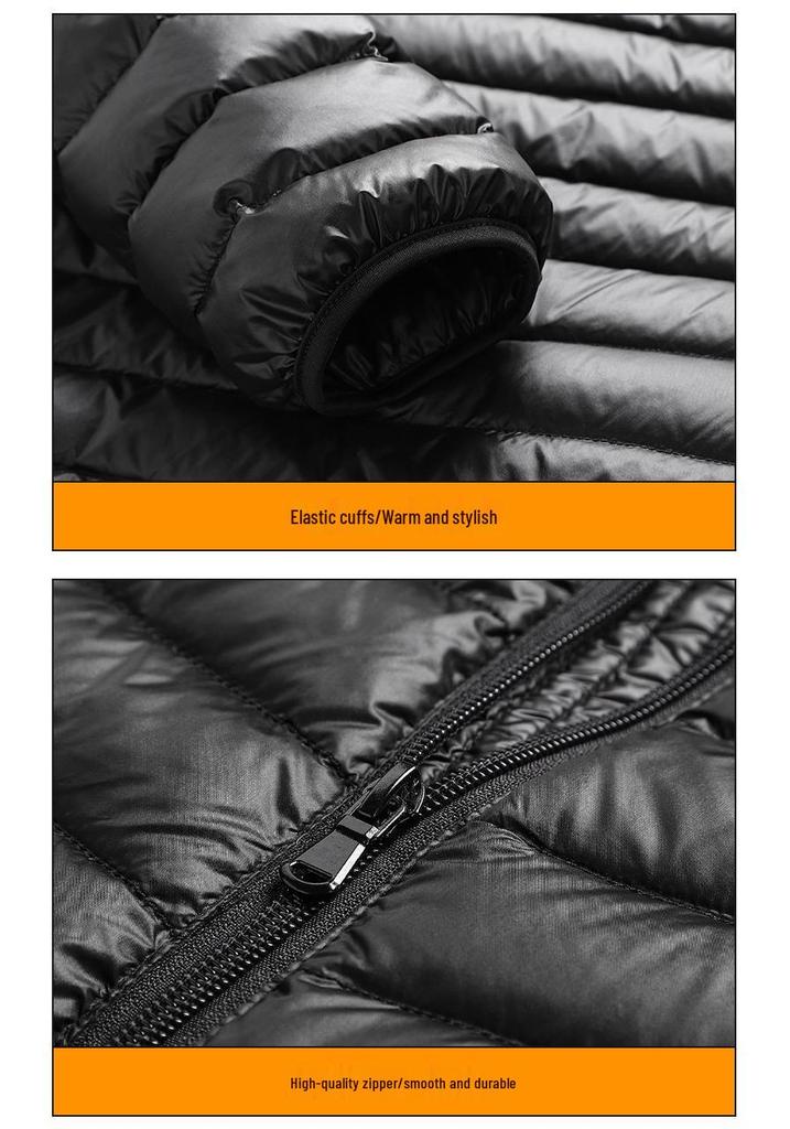 Leichte Herren-Daunenweste - Herbst/Winter Kollektion 2024, Trendiger Koreanischer Lässiger Stil, Weiße Entendaunenjacke