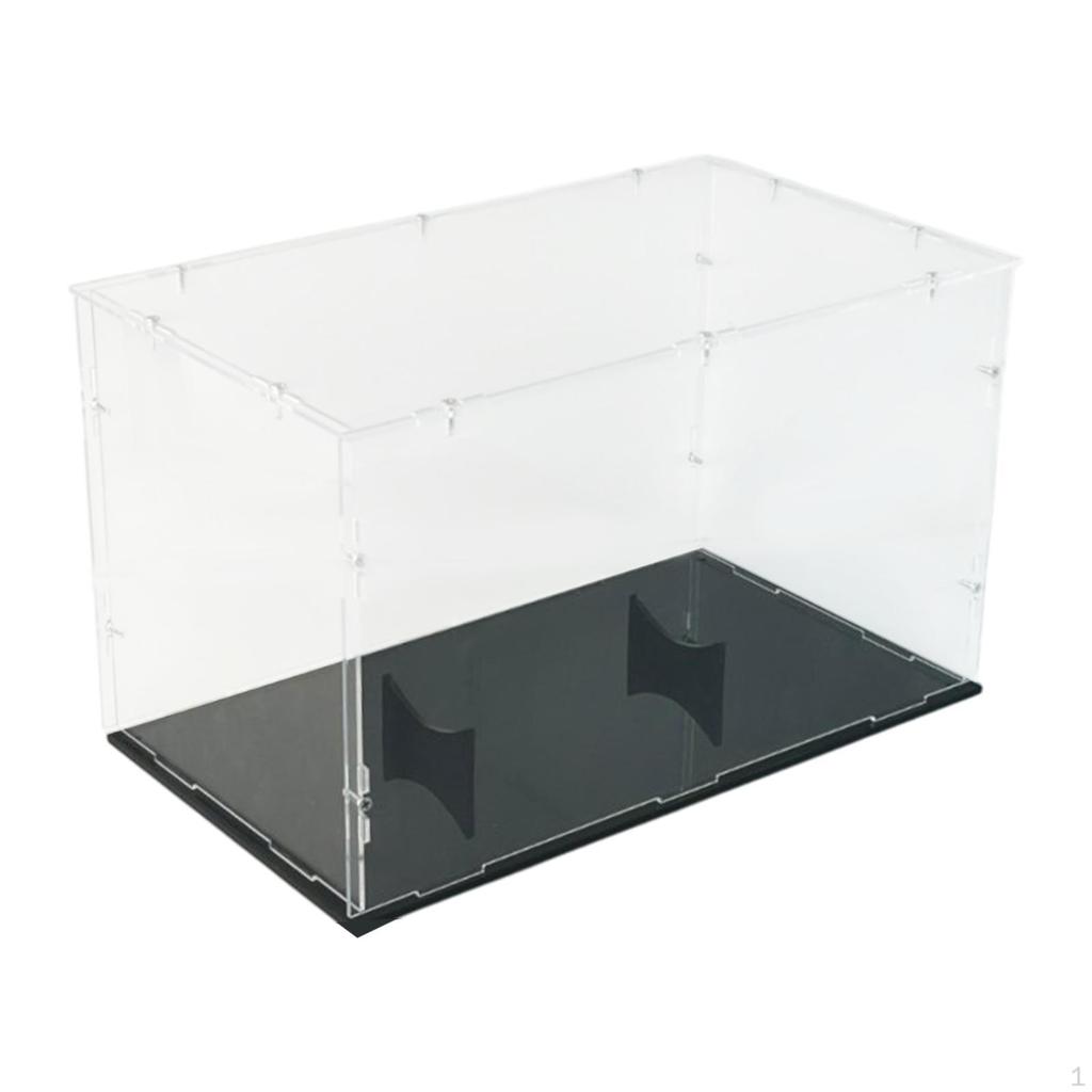 Acrylic Rugby Ball Display Box 12.5x7x7.4inch Accessory Versatile Dustproof Sturdylightweight