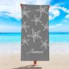 2D Colorful Starfish Polyester Beach Towel Quick Dry Ocean Theme Bath Towel for Summer Vacation Swim Pool Travel Sand Blanket
