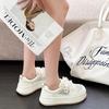 Bread little white shoes women's 2025 summer thin leather mesh breathable comfortable versatile casual sports thick baseplate shoes