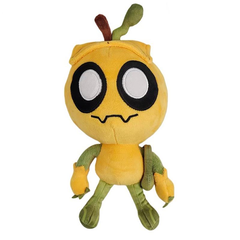 Cute Pumpkin Cartoon Plush Doll Soft Fluffy Stuffed Toy With Attached Heart Pendant For Halloween Collectible Gift For All Ages