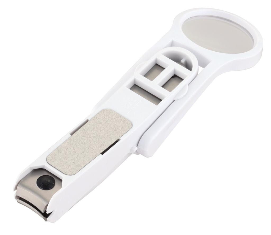 Kai KAI Nail Clippers with Magnifying Curved with Stopper Made in Hand KF1044 Glass, Blade, Case, Japan, Magnification,