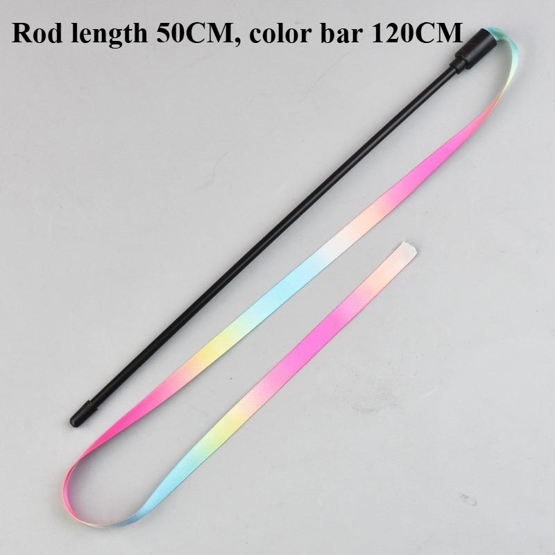 Interactive Coloured Ribbon Cat Toys Teasing Catd Stick Satin Ribbon Cat Stick Toys Kitten Playing Teaser Wand Toy Pet Supplies