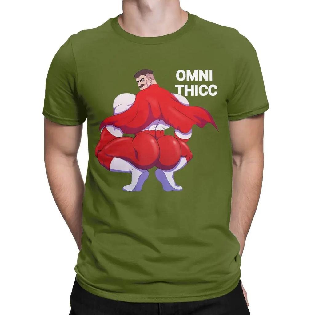 Thicc Omniman Superhero Viltrum Invincible Comic Men T Shirt Casual Tee Shirt Short Sleeve O Neck T-Shirt Pure Cotton Adult Tops