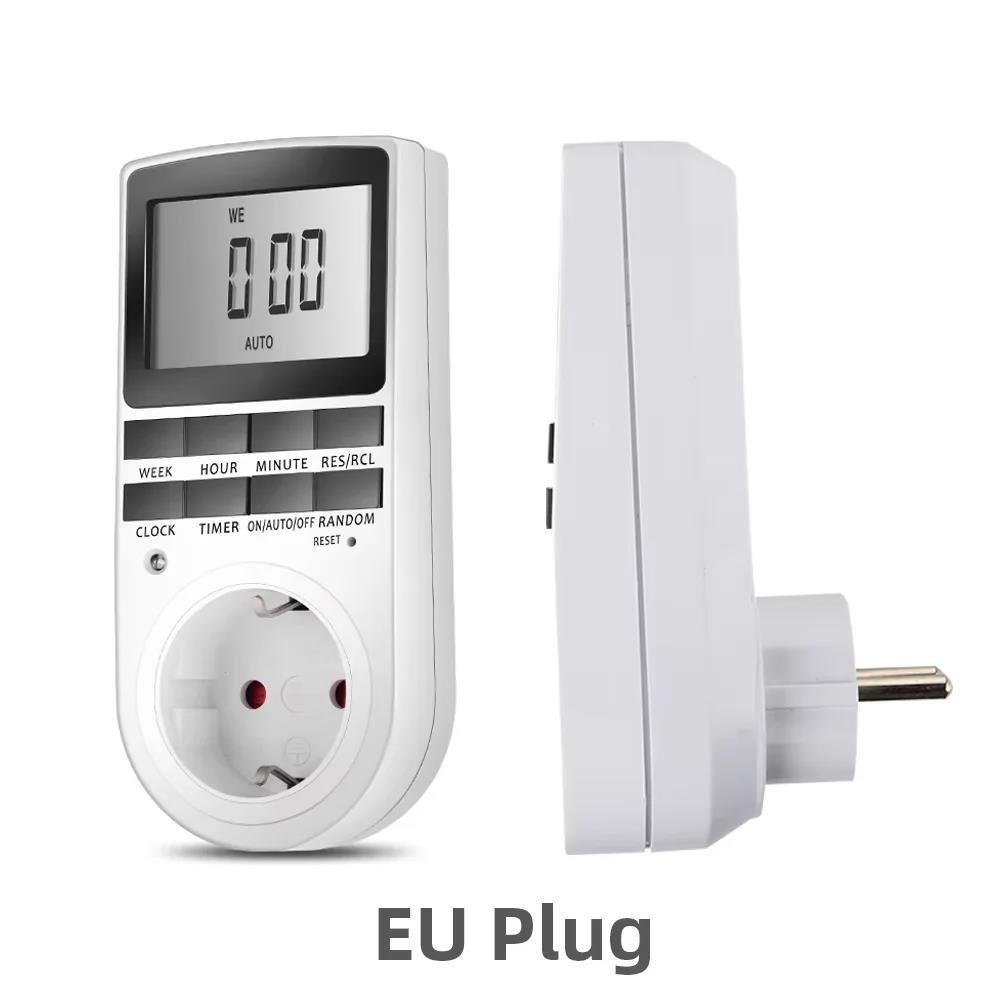 110/220V Electronic Digital Timer Switch 12/24 Hour Programmable Timing Socket Appliance Time Controller EU Plug Home Tools3