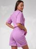 European-American Summer Casual Home Shorts Set - Letter Print Pullover & Short Sleeves