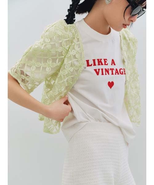 Embroidered Tulle Jacket LWFJ252084 MNT [Lily Brown] Women's