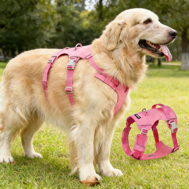 Neues leichtes wasserdichtes Hundegeschirr Weste atmungsaktiv nicht haftend für Haare Outdoor kein Ziehen Haustiergeschirr für große Hunde Trainingsweste