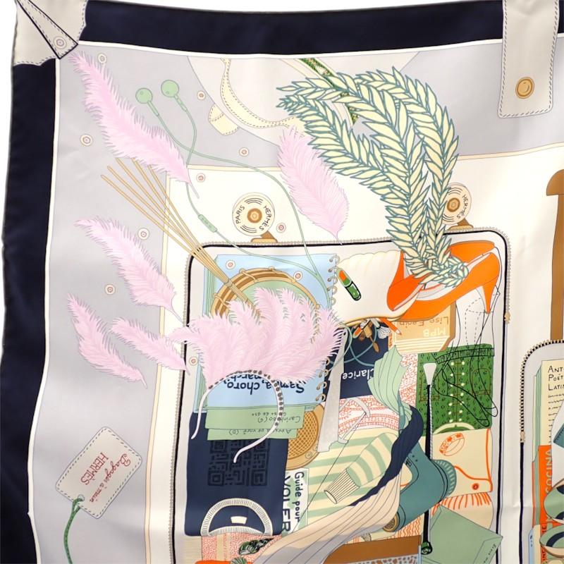 HERMES  H004119S_01  scarf Gris Claire/Vert silk Women
