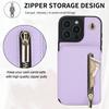 Card Slots Zipper Leather Wallet Case Flip Phone Case for For Iphone 11 12 13 14 15 16 17 Pro Max Plus Promax 16e Ring Lanyard Purse