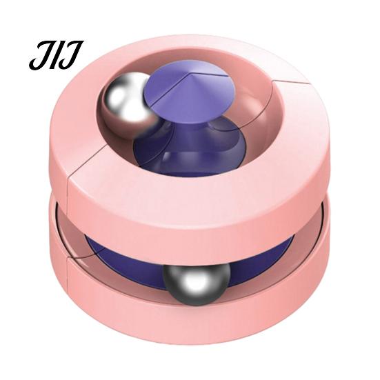 Marble Run Spinner Toy Rotatable Spinning Top with Rolling Ball, Stress Relief Fidget Fingertip Gyro Toy, Double Layer Track for Adults Double-track