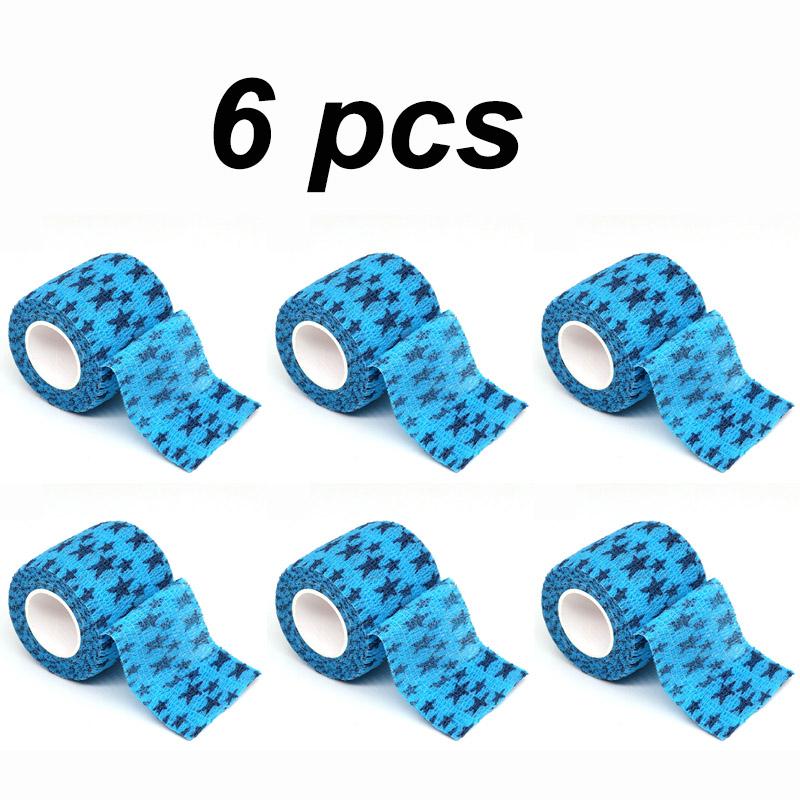 6 Pcs Self Adhesive Elastic Bandage for Sports Wrist Palm Finger Arm Shoulder Knee Ankle Pets Leg Tattoo Protection