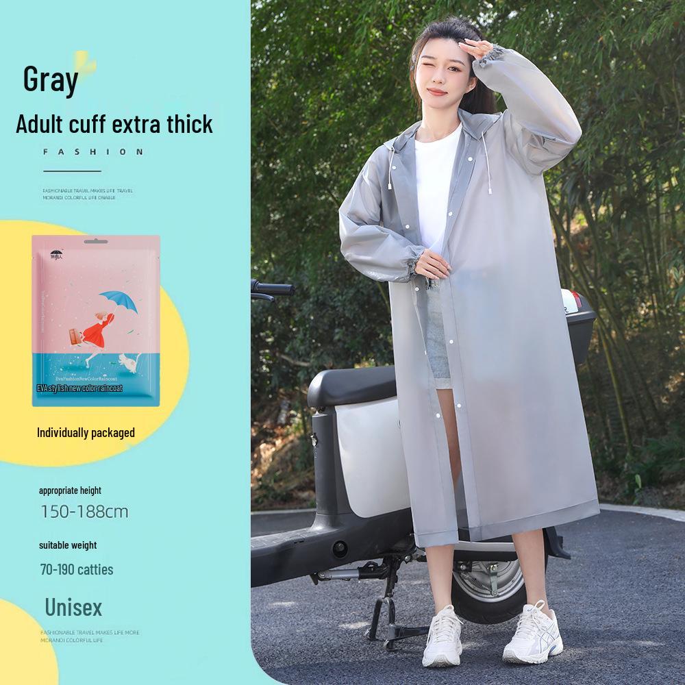 Reusable Full-Length Women's Raincoat for Outdoor Use