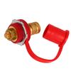Battery Terminal Color Coded 250A 3 8in Battery Terminal Stud Connector with Cap for Cars RVs Boats Red (Positive)