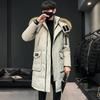Homens de inverno para baixo jaqueta moda masculina para baixo jaqueta grossa e quente roupas masculinas seção estendida jaqueta quente parka