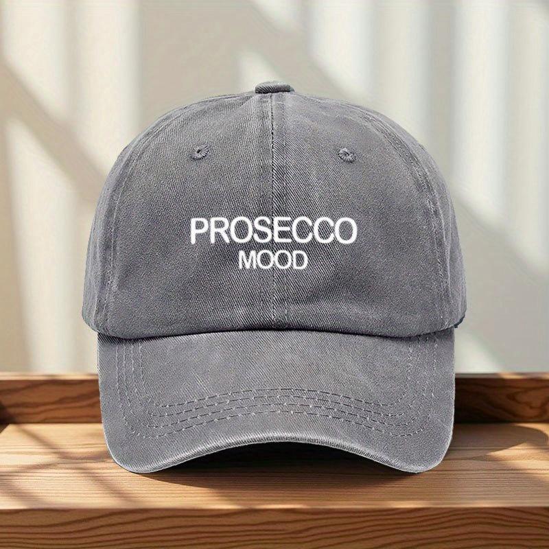 Vintage Baseball Cap With  Prosecco Mood  Print - Adjustable Snapback, Lightweight & Breathable For Outdoor Travel, Camping