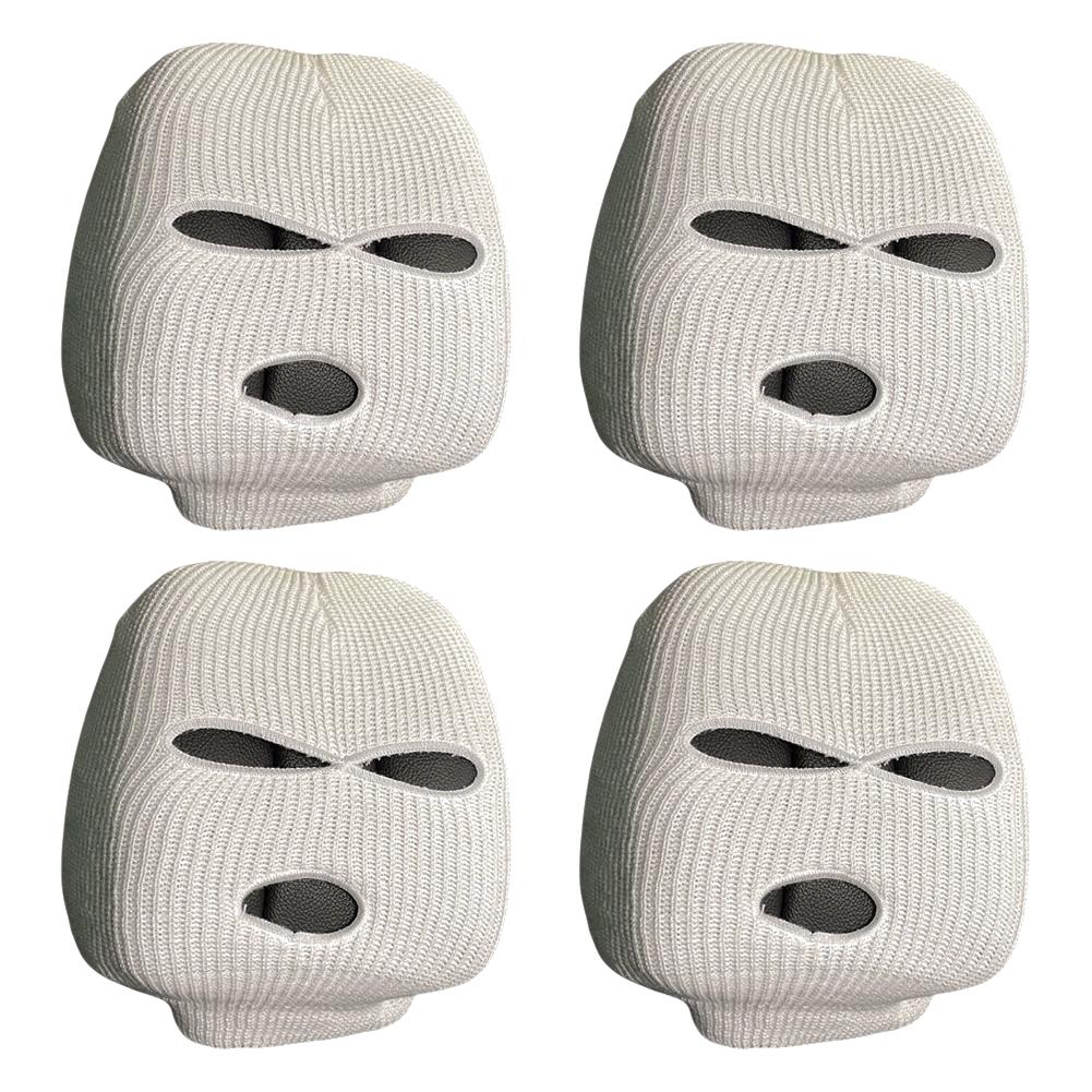 Halloween Funny Face Car Headrest Covers Three Hole Elastic Seat Protector Decoration Anti-Theft Warning for Car Interior Seats