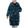 Women's Winter Fashion Long Over-The-Knee Hooded Thick Padded Jacket Coat