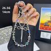 Advanced Crystal Phone Chain Tassel Bow Phone Lanyard Light Luxury Women Wrist Portable Keychain Hanging Decoration Anti Loss