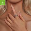 Halloween Skull Hand Plain Silver Open Ring, Ornament Personality S925 Sterling Silver Ring