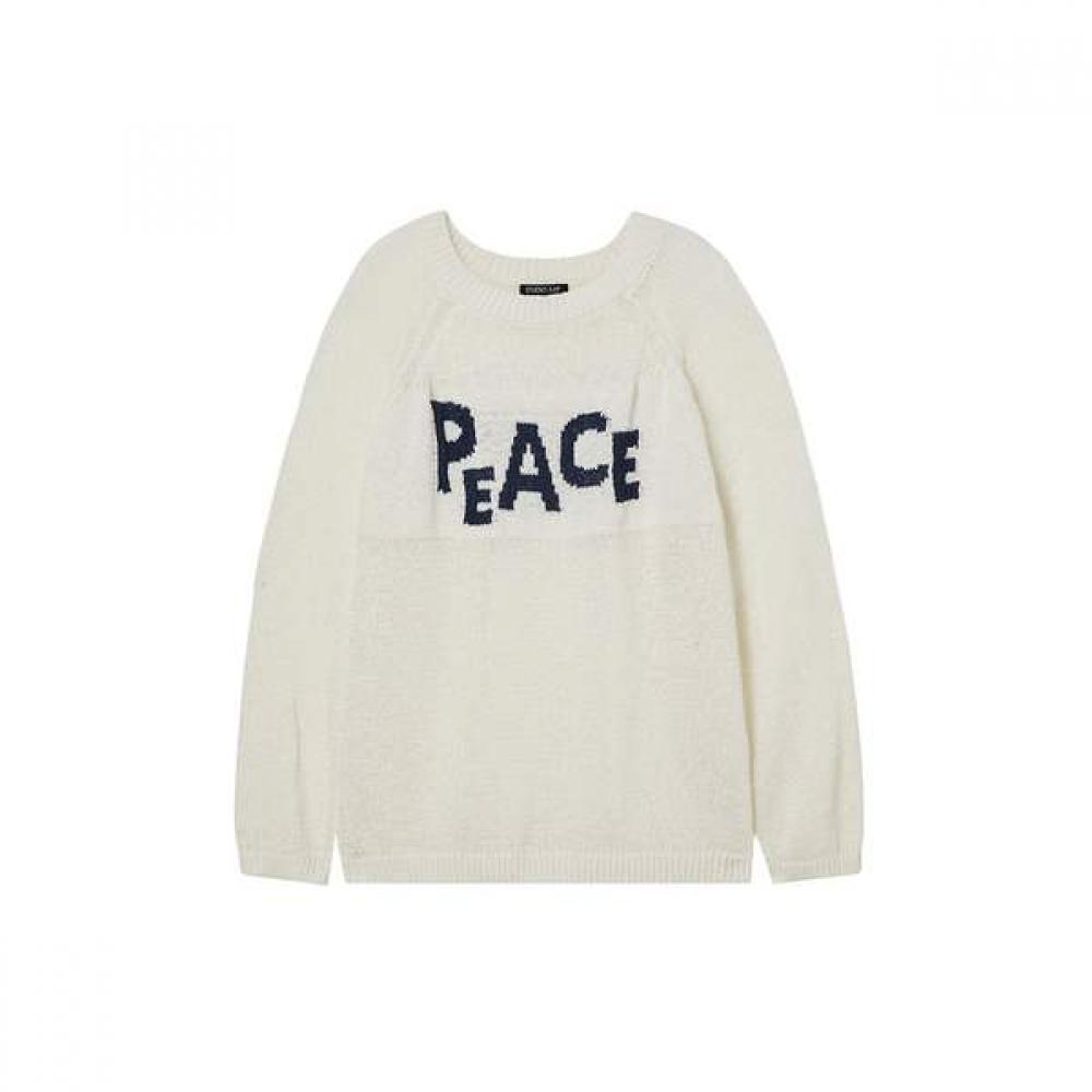 Lap Lettering Sheer Long Sleeve Knit As2kh563 BK (black)/FF