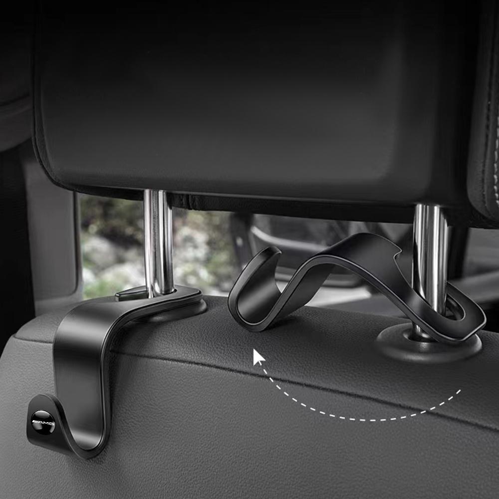 2/4Pcs Car Seat Back Hook Organizer Holder Storage Hanging Clips For Mercedes Benz W203 W204 W205 W211 W212 W124 W177 W220 AMG