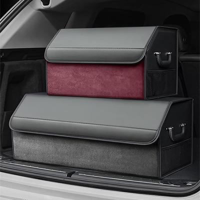 Universal Suede Leather Foldable Trunk Organizer - Large Capacity Car Storage Box