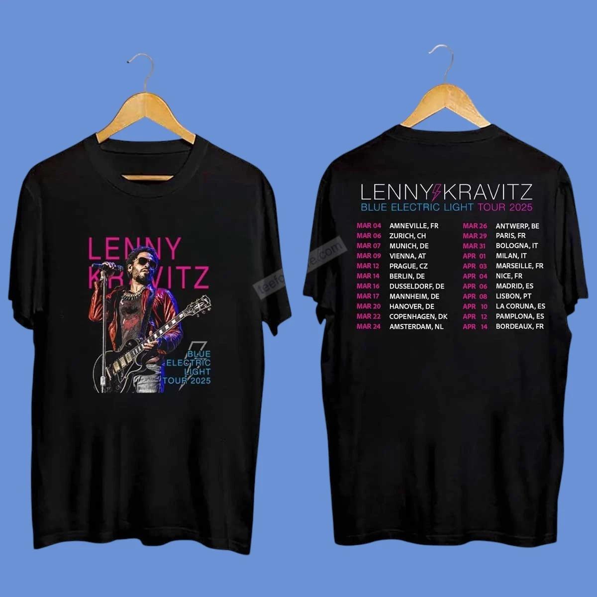 Lenny Kravitz Blue Electric Light Tour 2026 Concert Music T-Shirt XXL