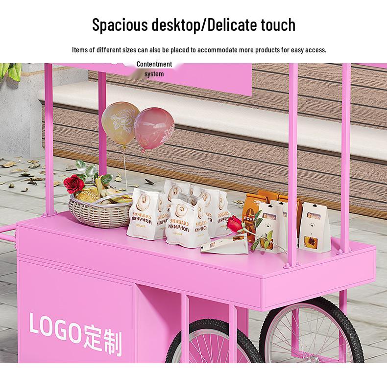 Street Stall Cart for Hotel Exhibitions, Mall Flower Displays, Specialty Promotions, and Event Showcases
