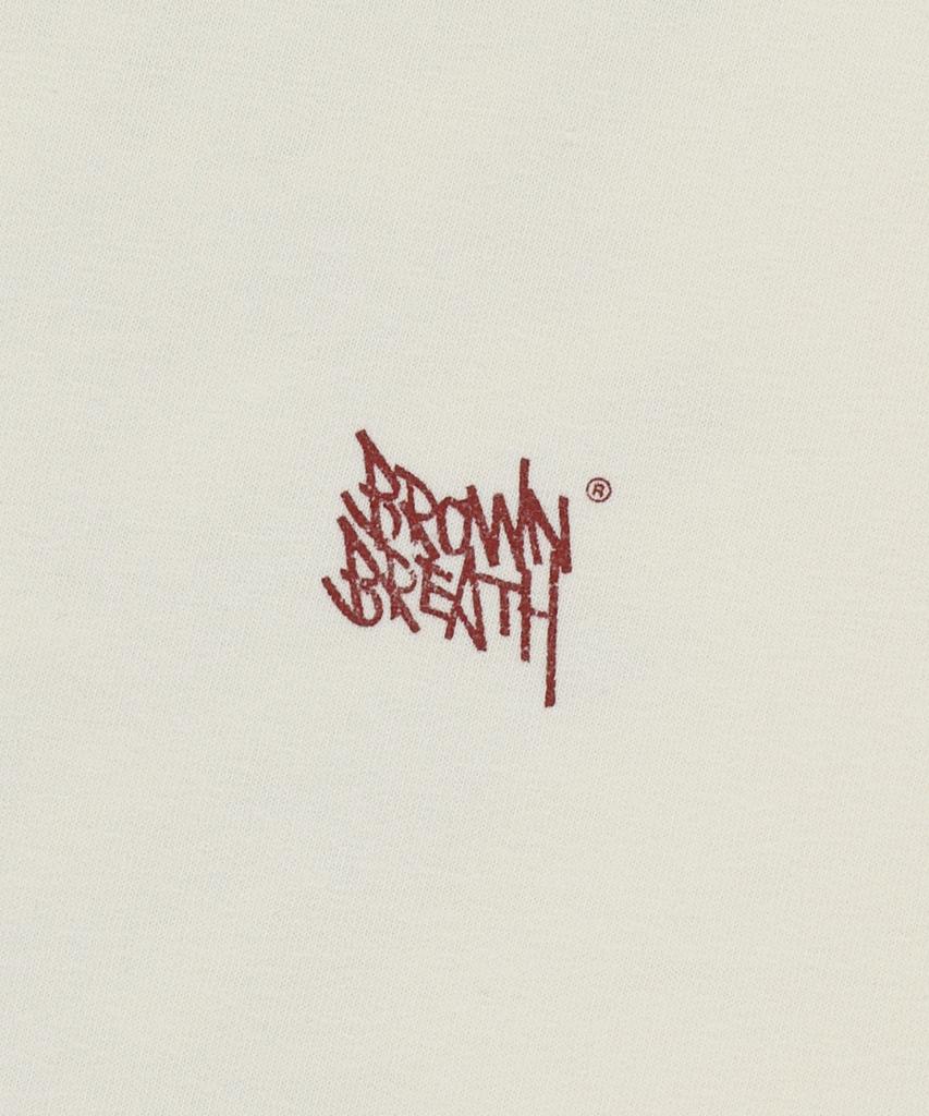 BROWNBREATH Tag Pigment Tee - Cream