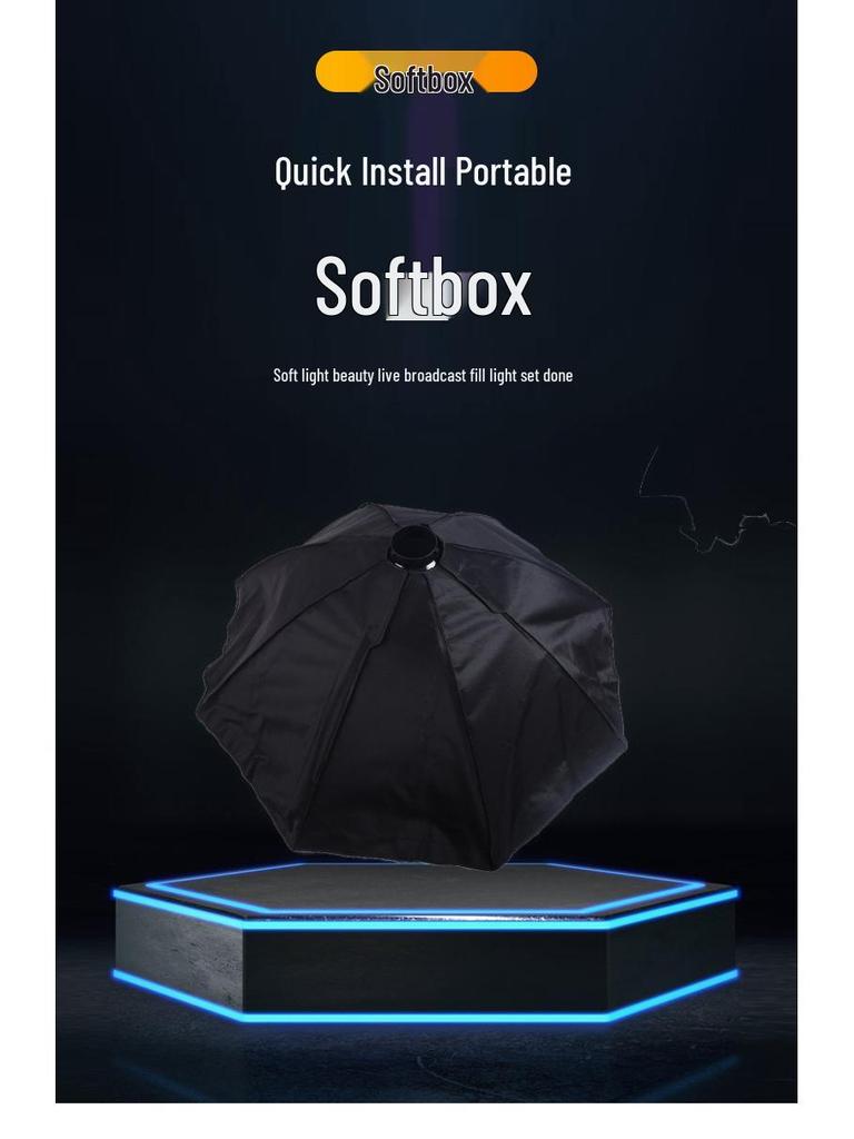 120cm Octagonal Softbox with Grid for Photography and Live Streaming - Rongbao Mount