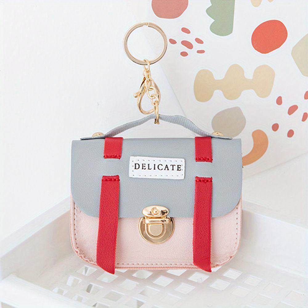 Kawaii Portable Key Bag Girl Purse Card Holder Mini Coin Bag Coin Purse Handbag Key Chain Headphone Storage Bag