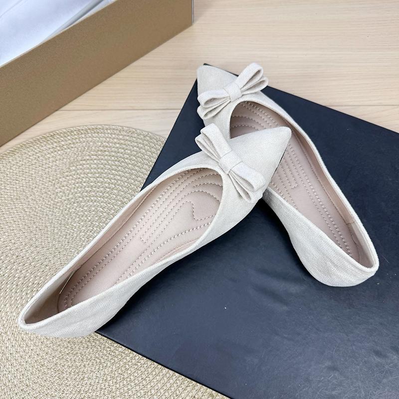 Fashion Flat Shoes for Women Spring Autumn 2025 New Shallow Mouth Butterfly Bow Plus Size Women's Shoes 42 43 44 Loafers Zapatos Mujer