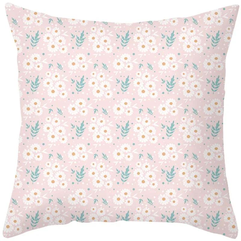 Leaf Throw Pillow Office Sofa Spring Home Decor case Square Flower Cushion Cover