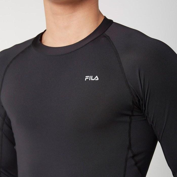 Fila Crew Neck Long Sleeve Soft Compression Innerwear Men's 448124 BK L Regular