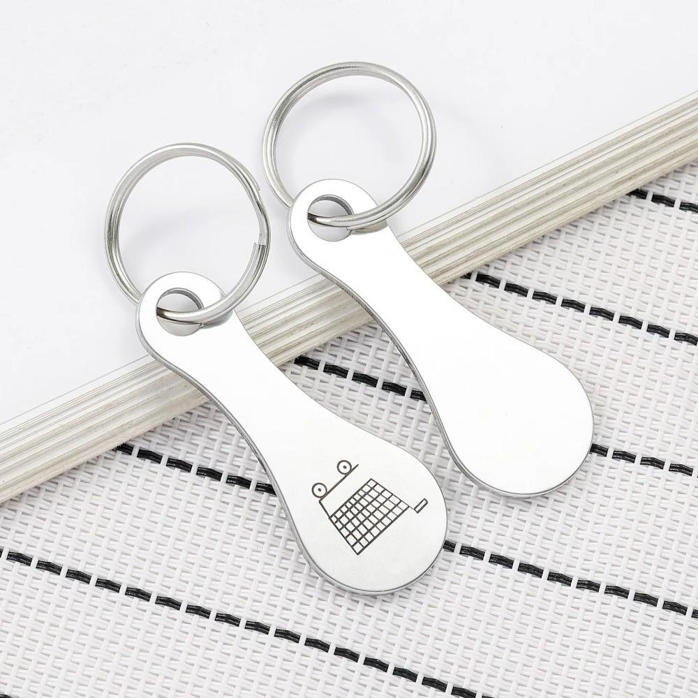 Mini Cart Key Key Chain Metal Key Ring Multi-Purpose Shopping Cart Token  Supermarket Use