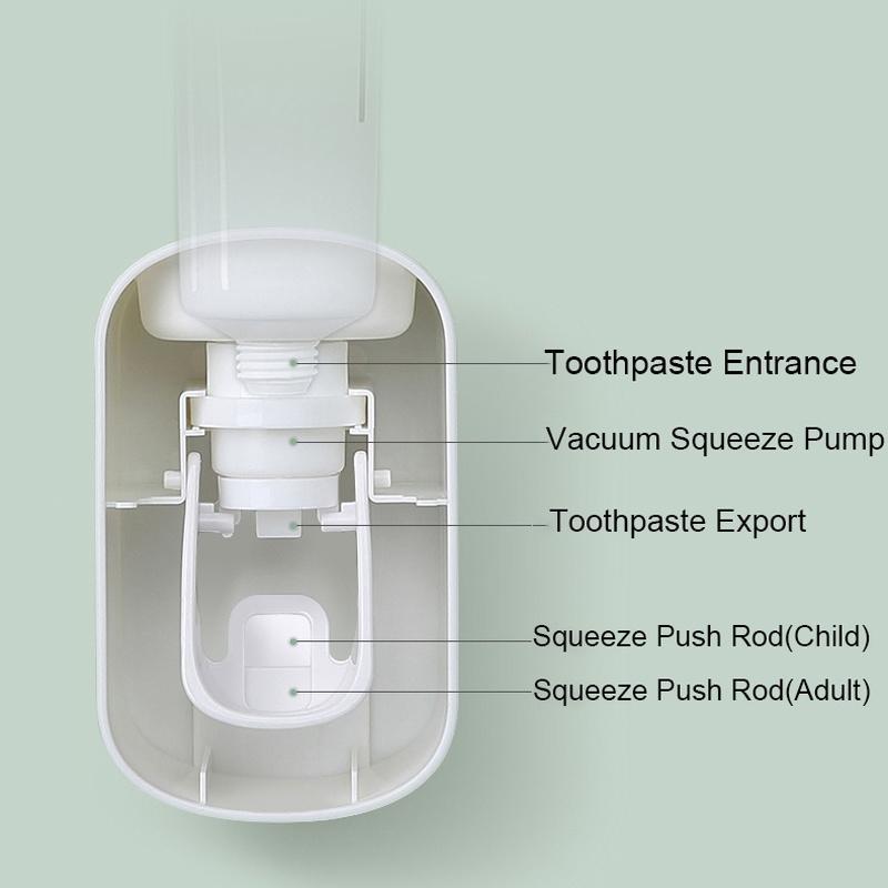 Badezimmer Zubehör Set Automatische Zahnpasta Spender Zahnpasta Squeezer Wand Halterung Zahnbürste Squeezer Halter Rack