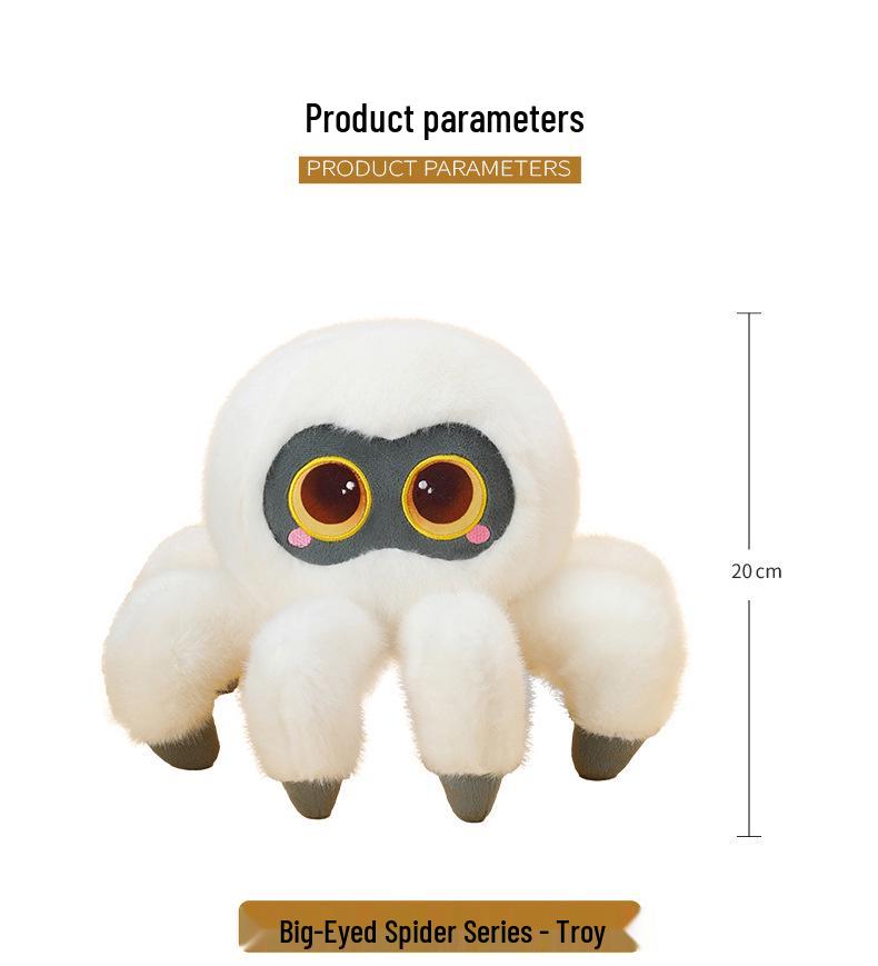 Big-Eyed Cartoon Spider Plush Toy Halloween Ornament Gift