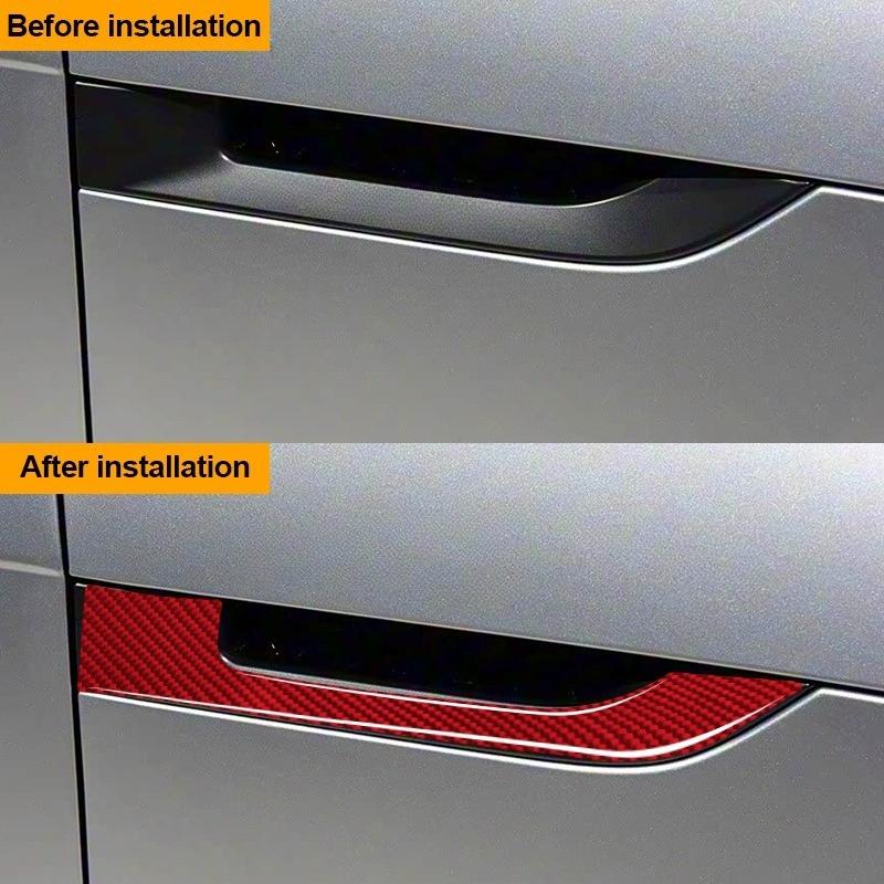 2PCS Real Carbon Fiber Car Side Fender Air Outlet Decoration Sticker For Jaguar F-Type 2013-2022 Car Exterior Accessories
