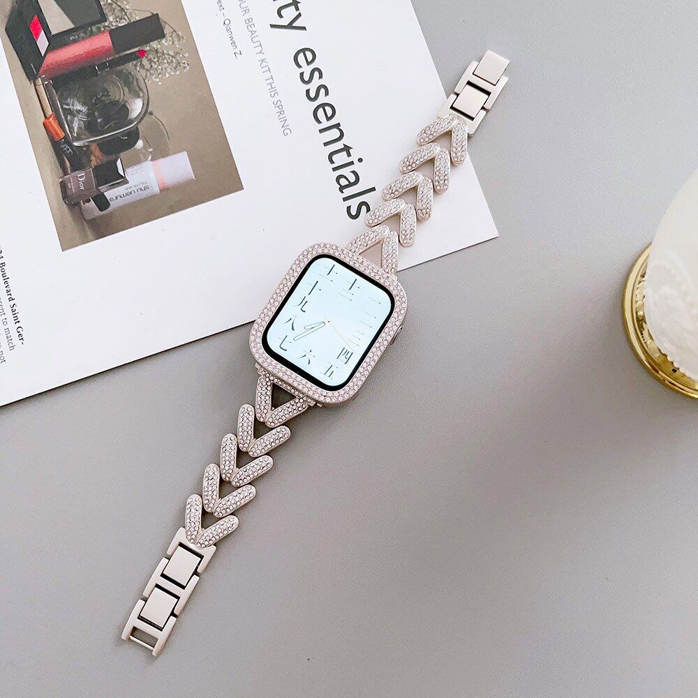 Řemínek pro Apple Watch ultra 2 pouzdro na řemínek pro i Watch Series 10 9 8 7 6 5 4 3 42mm 46mm 41mm 45mm 49mm Kovový náramek Náhrada pro ženy